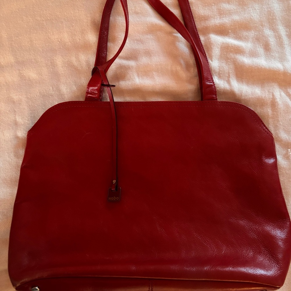 HOBO Red leather Shoulder Bag purse